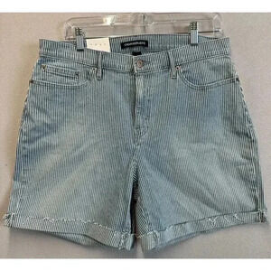 CALVIN KLEIN JEANS Women’s Roll Cuff Denim Short Railroad Stripe‎ Size 12